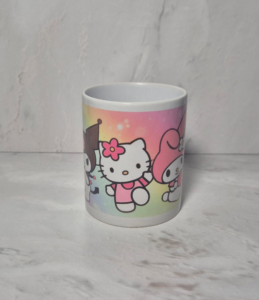 TAZA HELLO KITTY, KUROMI Y MY MELODY